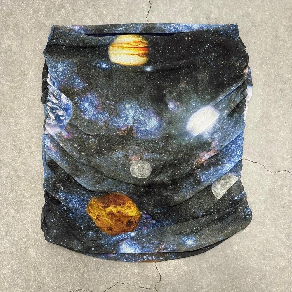 Urban Outfitters Space Planets Pencil Mini Skirt
